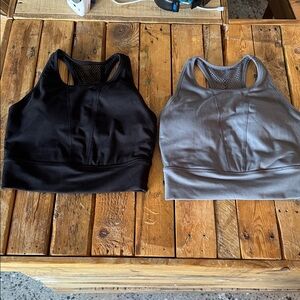Bundle of 2 Nine West Black and Gray Sports Bras